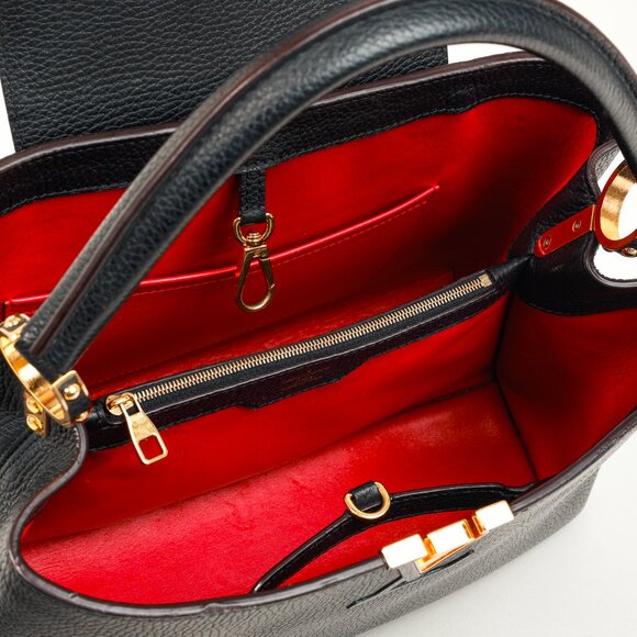 Louis Vuitton Capucines MM Black Taurillon Leather Satchel - Picture 12 of 14